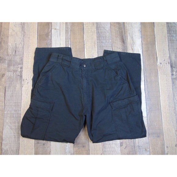 5.11 Tactical Mens M TDU Ripstop Pants Black Double Knee Uniform Outdoor Work - Picture 3 of 7